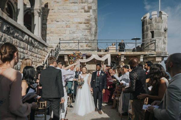 Ceremony at Forte da Cruz. Destination Wedding in Portugal